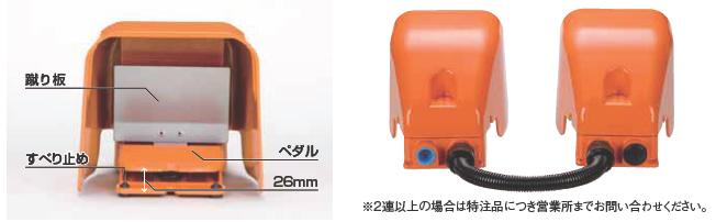 品質は非常に良い <br>国際電業<br>型式:SFE-1-2<br>フットスイッチ 小形 アルミ 汎用タイプ<br>定格 抵抗負荷 :AC250V  5A<br>接点構成:1c×2<br>動作:モーメンタリ<br>コード:VCTF 6芯×0.75mmsup2;×1m<br>動作力 N :29.4<br>質量  g :1100<br>保護構造:IP30